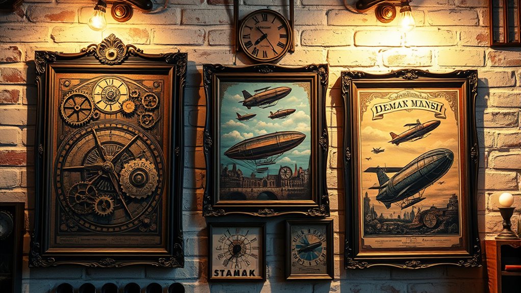 steampunk vintage wall decor