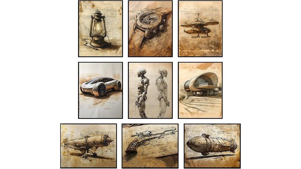 steampunk wall art prints