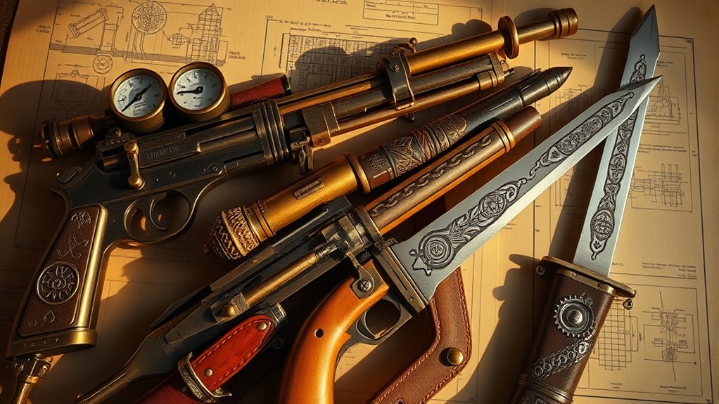 steampunk weaponry and storytelling