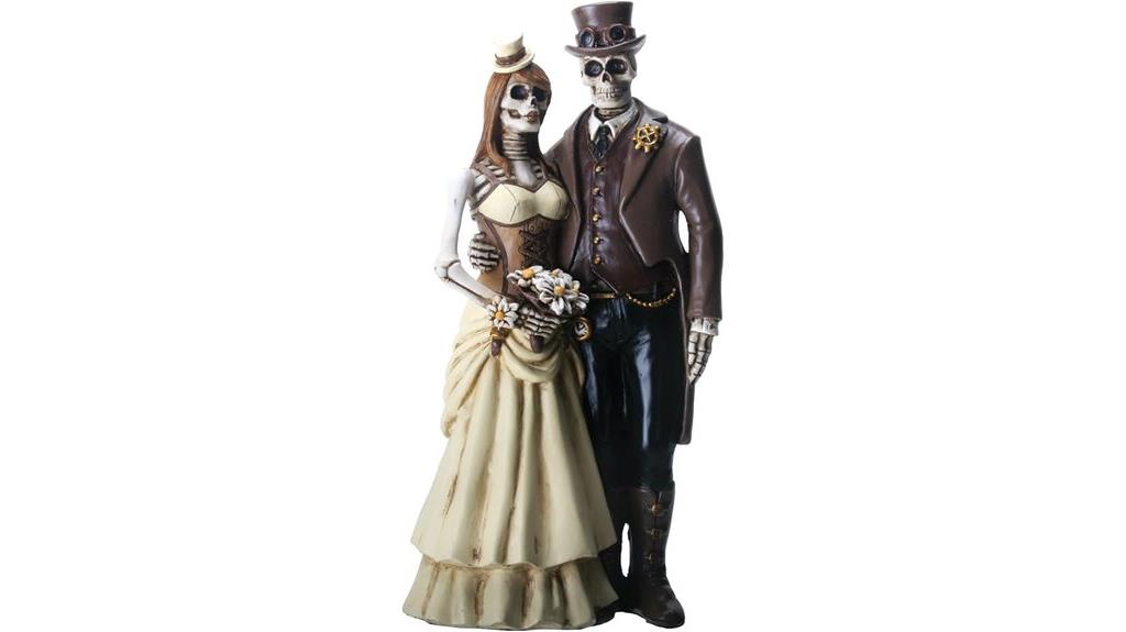 steampunk wedding couple statue