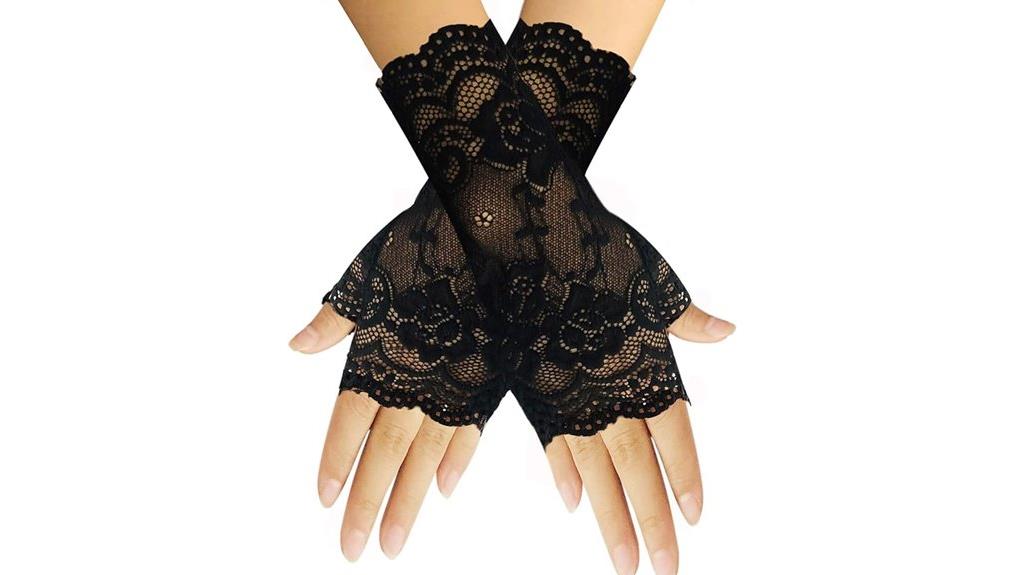 stylish lace gloves for women