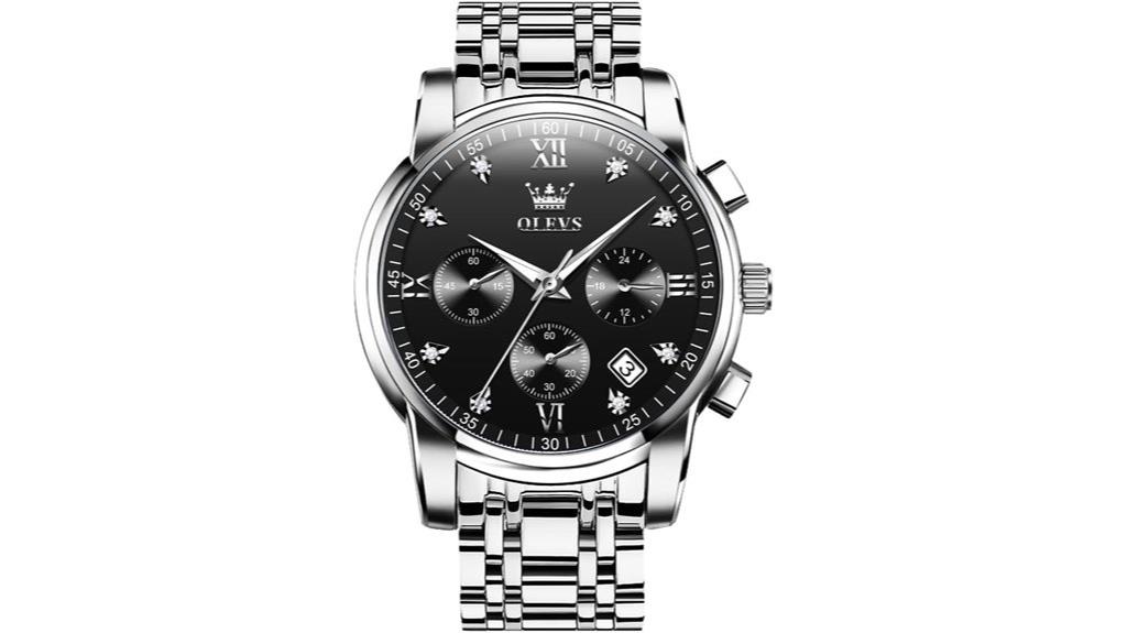 stylish stainless steel chronograph