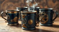 stylish vintage steampunk mugs