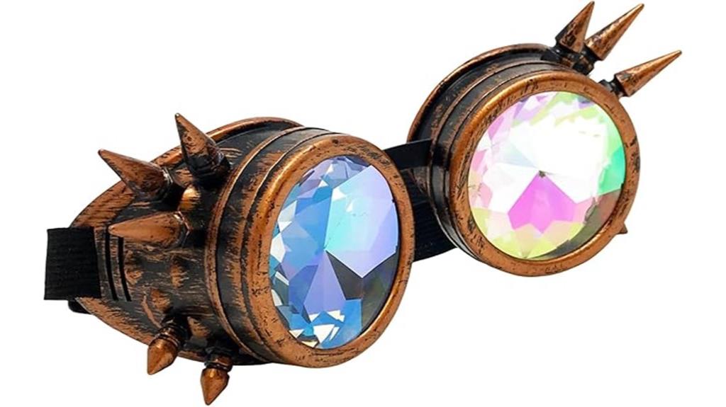 vibrant rave goggles design