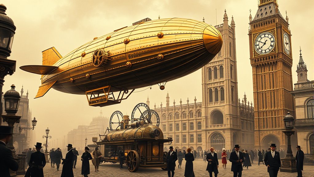 victorian inspired futuristic aesthetics