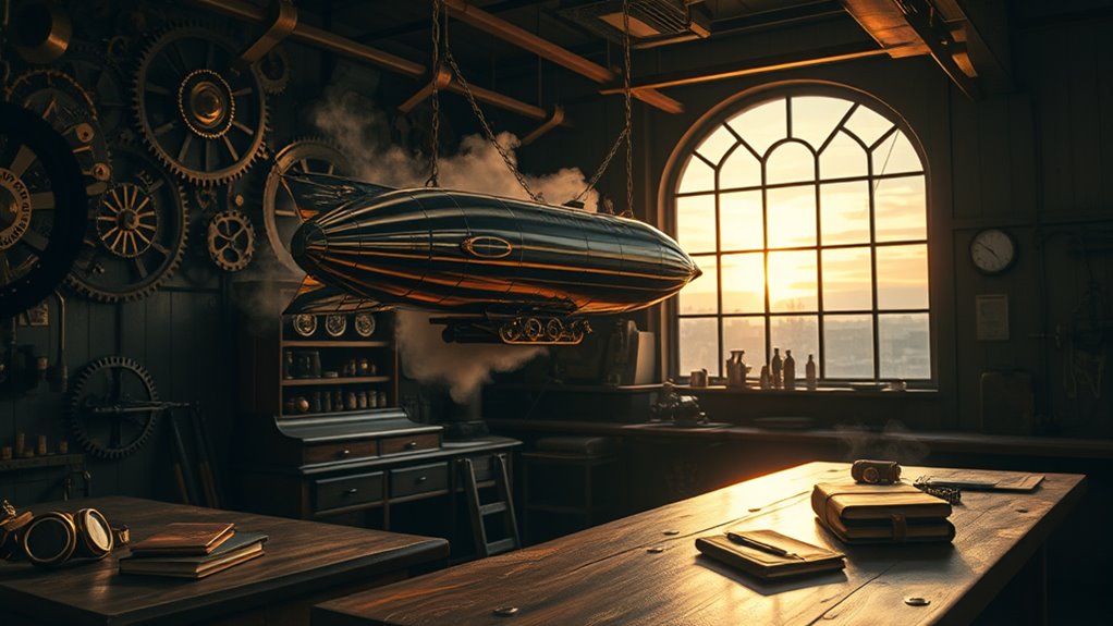 victorian inspired futuristic aesthetics