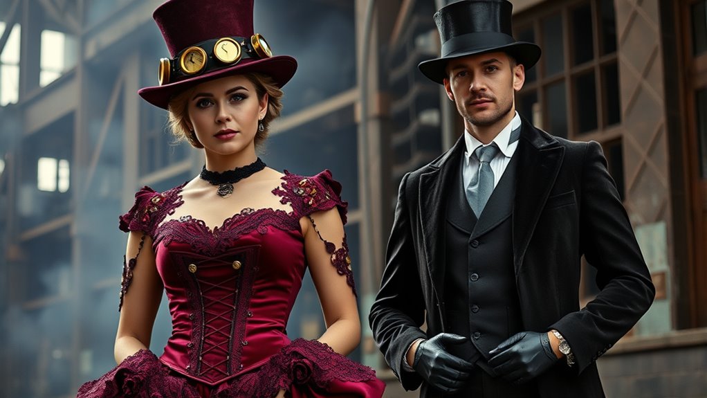 victorian inspired retro futuristic aesthetics