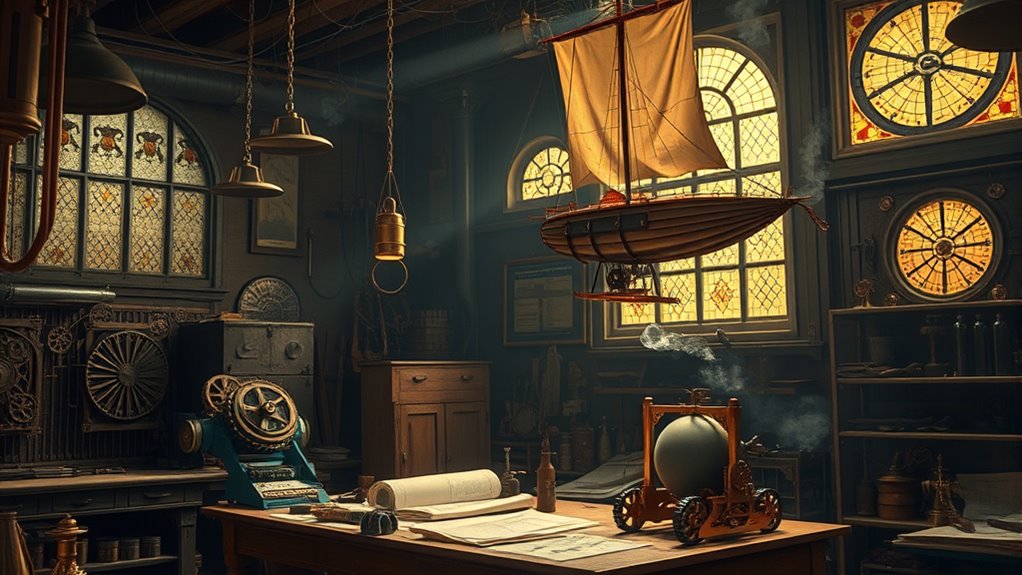 victorian inspired steampunk science