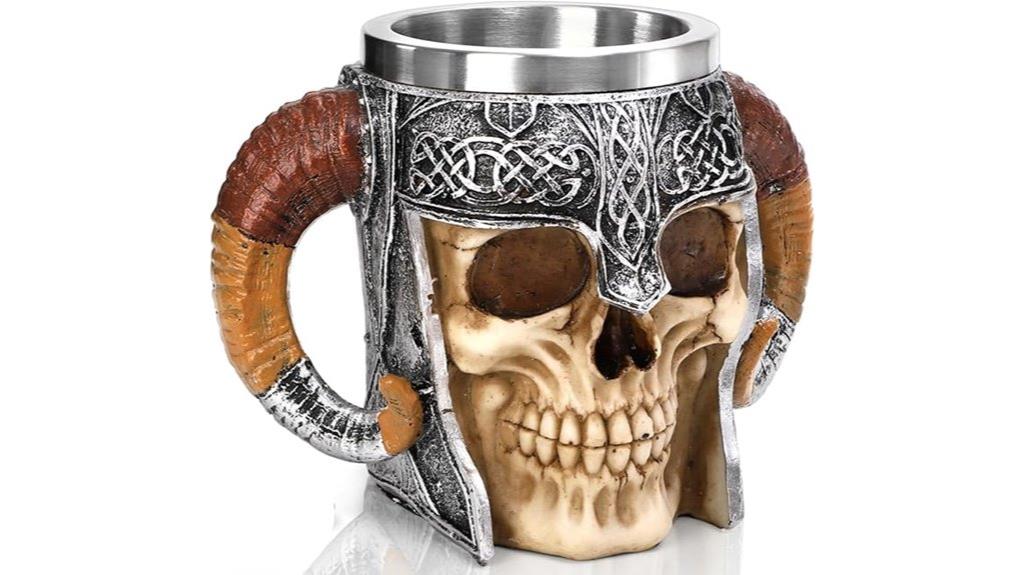 viking skull design mug