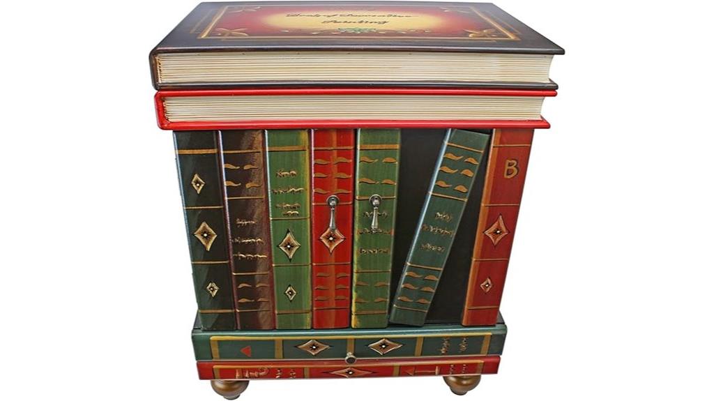 vintage decor stacked books