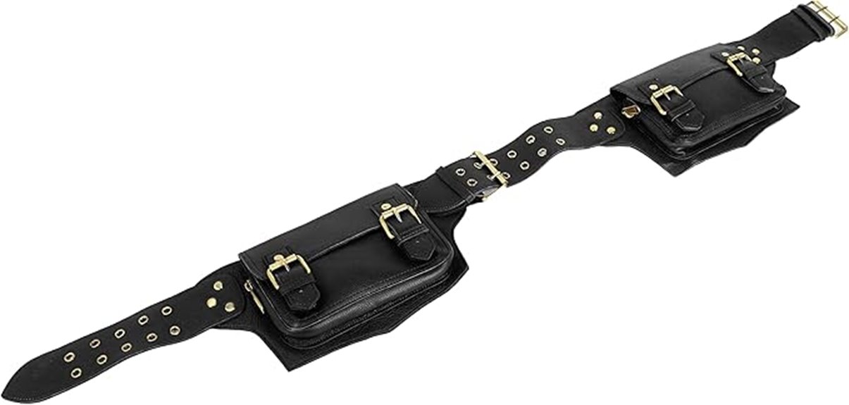 vintage leather waist pouch