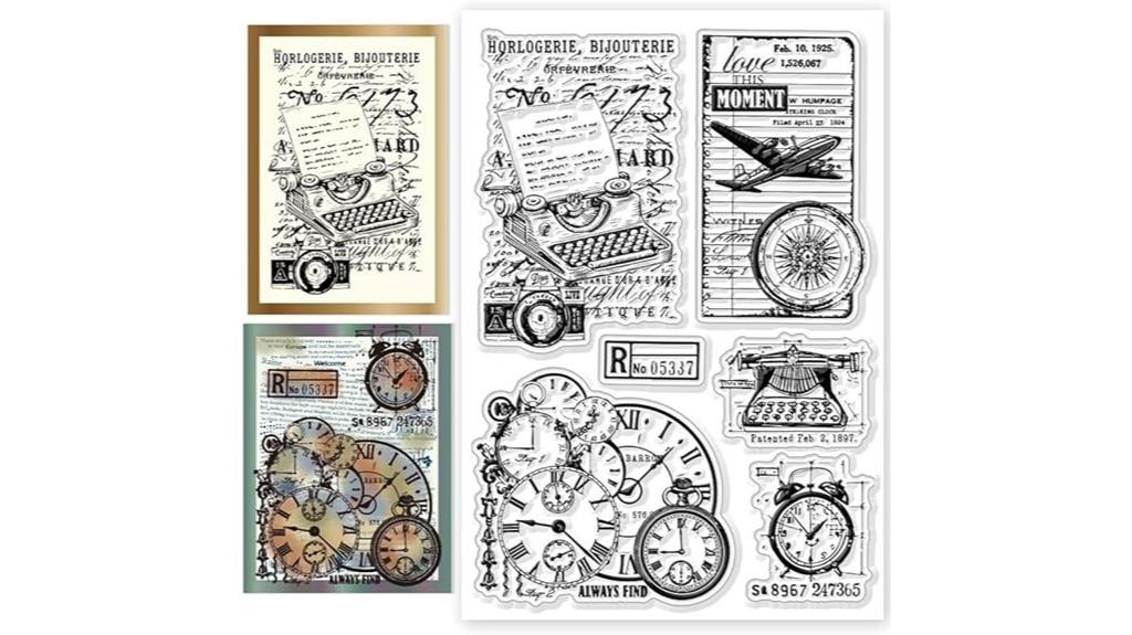 vintage steampunk clear stamps