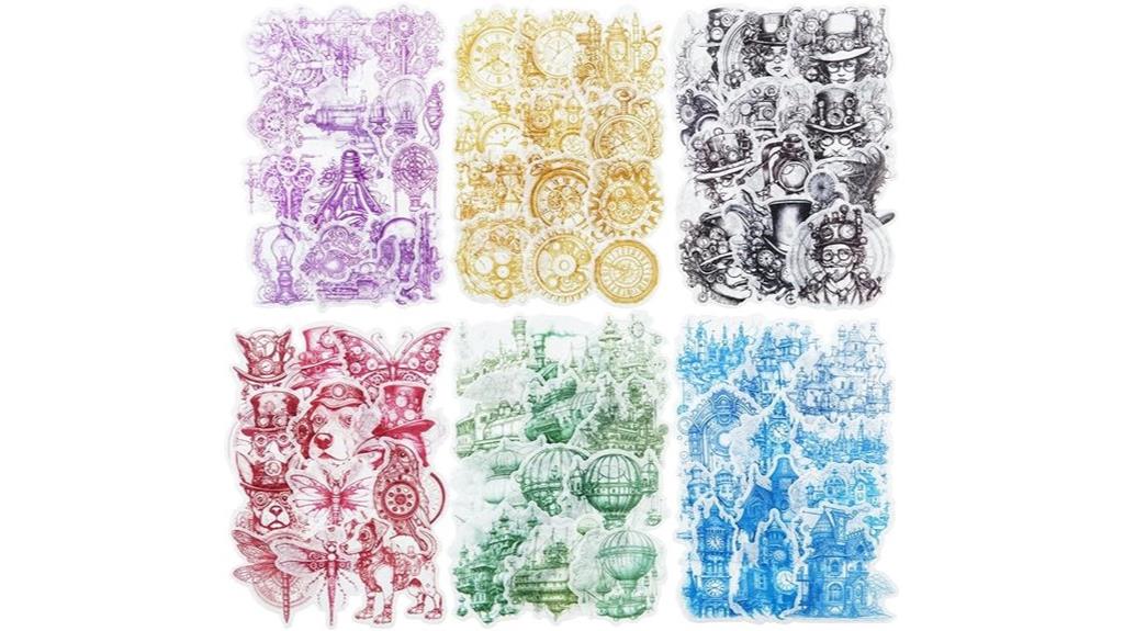 vintage steampunk decorative stickers