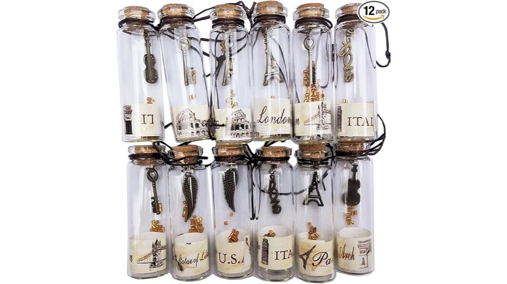 vintage wishing bottle set