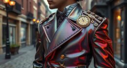 futuristic fabrics in steampunk