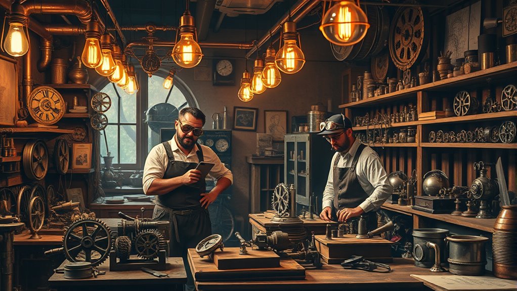 handcrafted victorian steampunk art