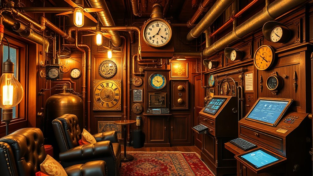 steampunk inspired vintage smart home
