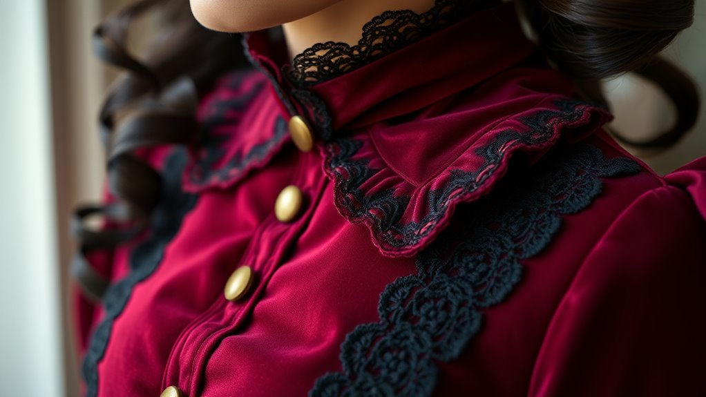 victorian embellishments and tailoring