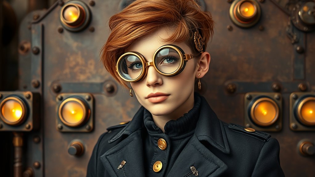 victorian inspired futuristic attire