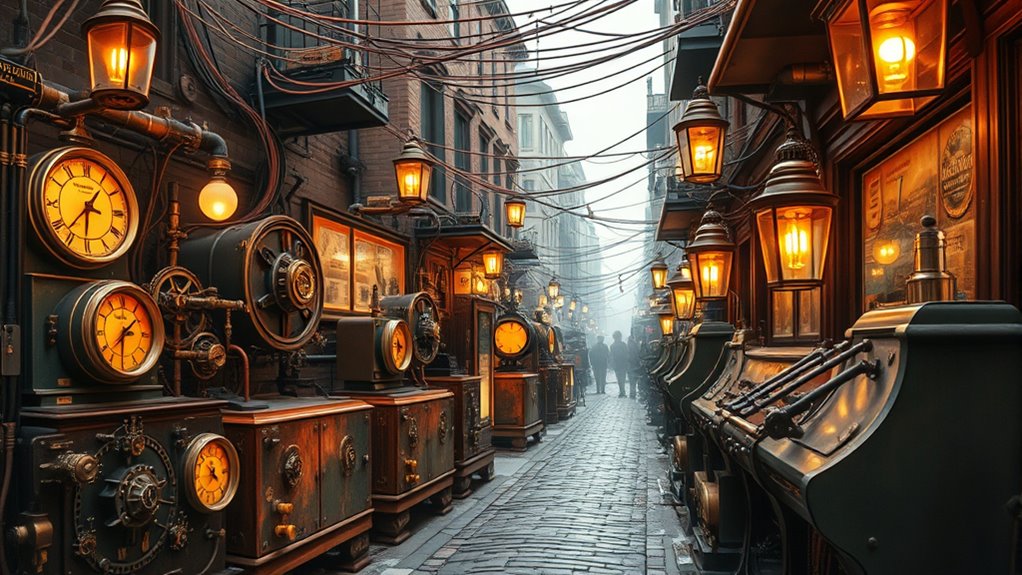 victorian inspired steampunk communication systems