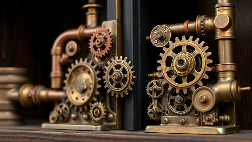 create steampunk bookend art