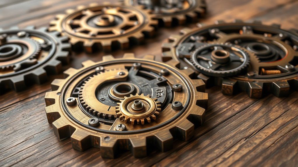 create steampunk gear coasters