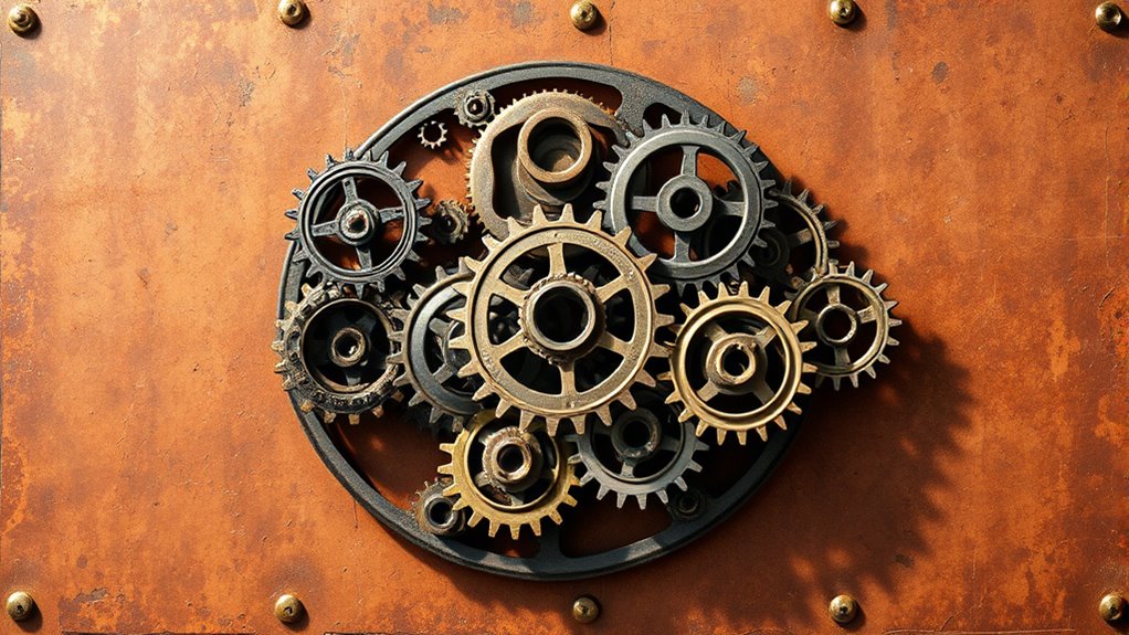 create steampunk gear wall art