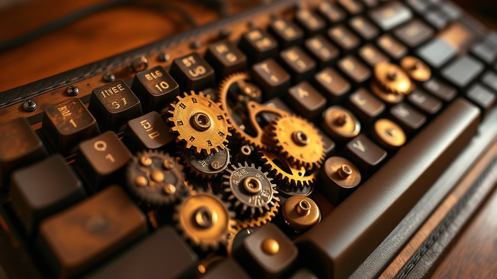 create steampunk keyboard art