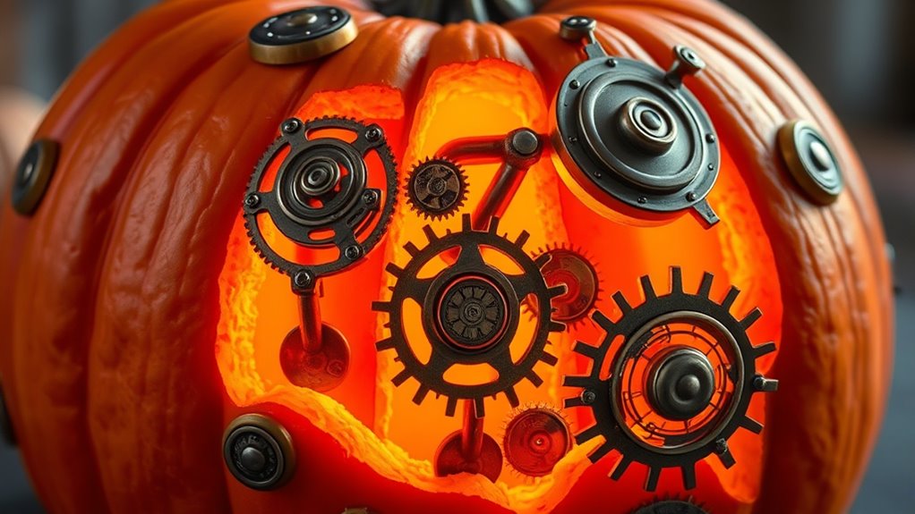 create vintage industrial pumpkin