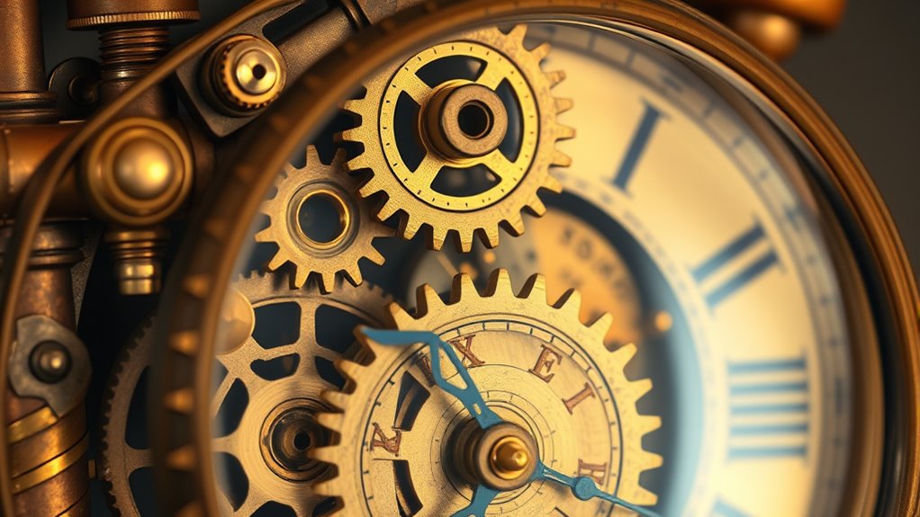 create vintage steampunk clock