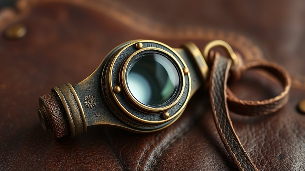 create vintage steampunk monocle