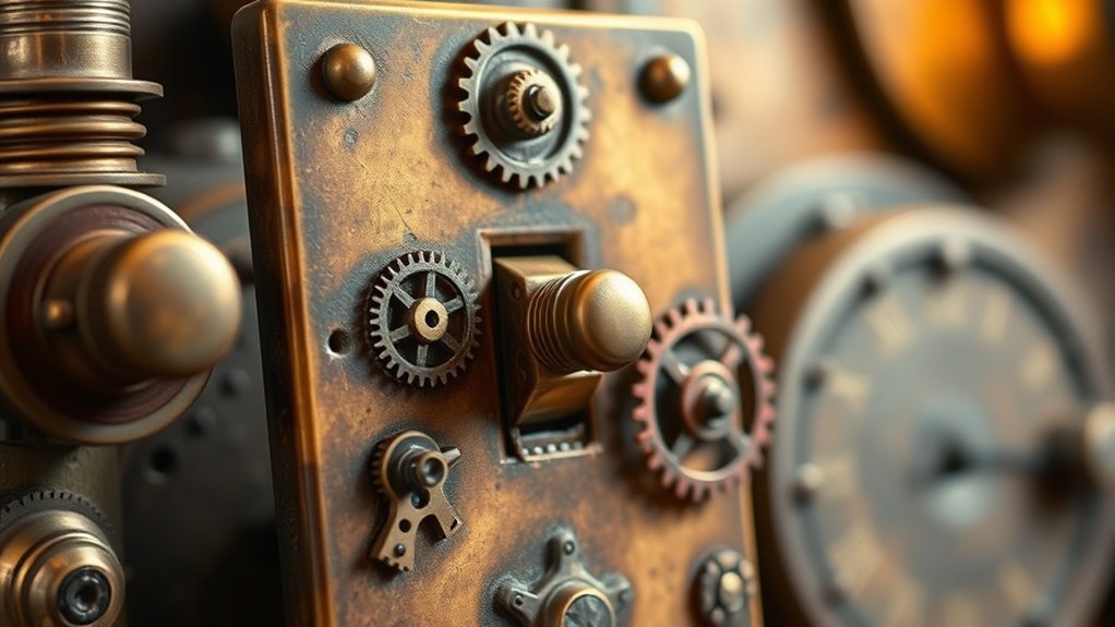 create vintage steampunk switch