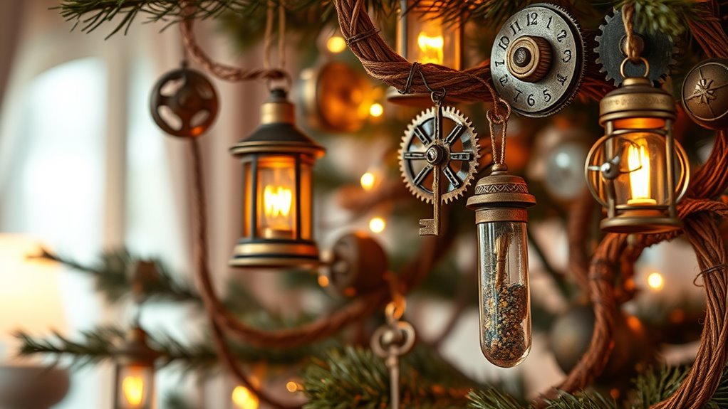 handmade steampunk holiday ornaments