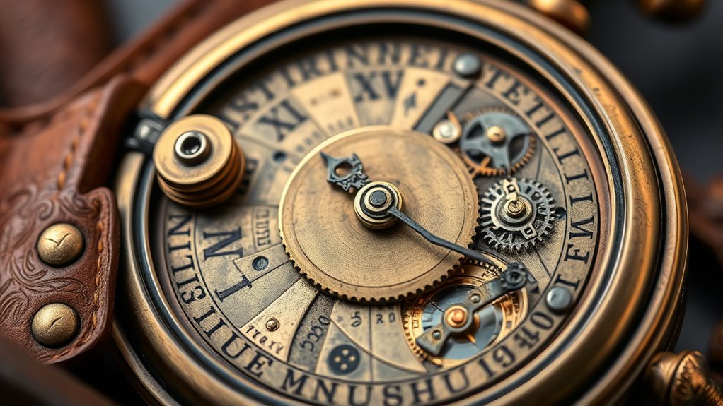 mechanical gears and vintage dials