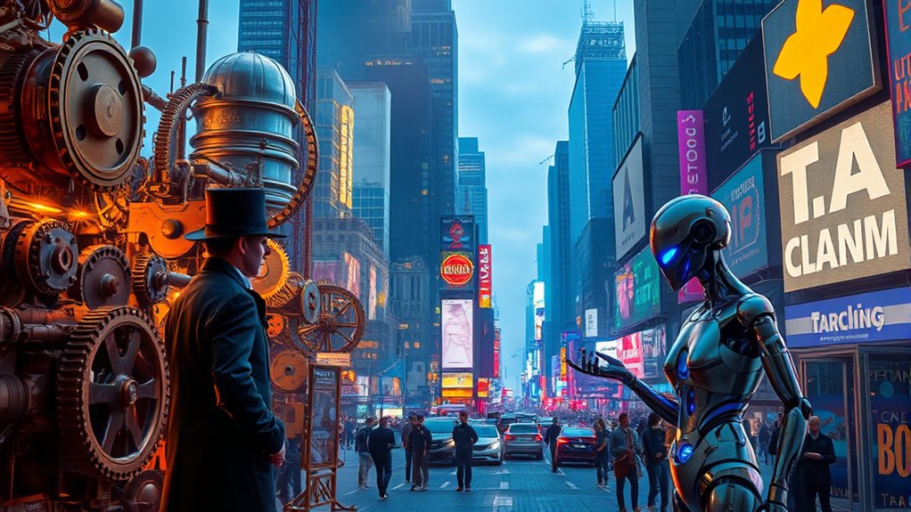 retro machinery versus digital innovation