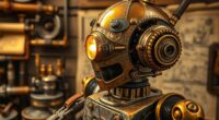 retro steampunk robot construction