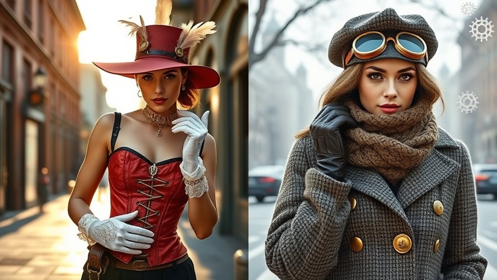 seasonal victorian steampunk layering