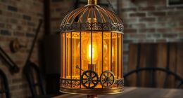 steampunk birdcage lamp