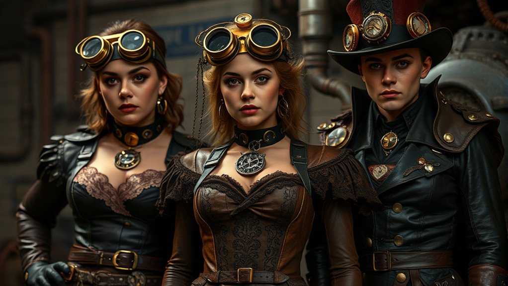 steampunk costumes in media