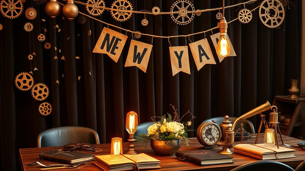 steampunk new year decorations