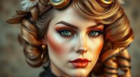 steampunk style makeup hairstyles