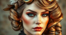 steampunk style makeup hairstyles