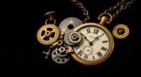 steampunk watch parts necklace