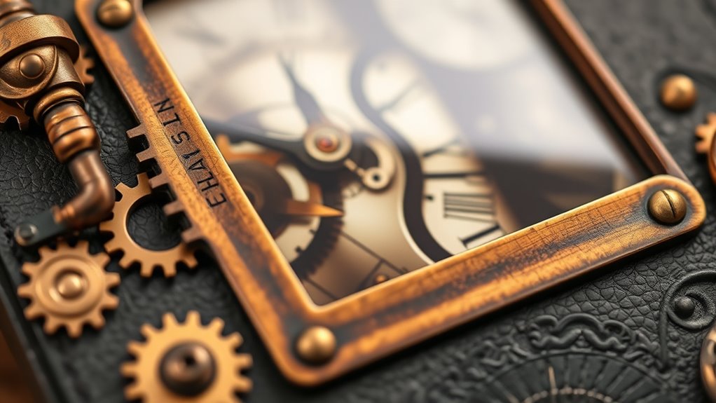 upcycled steampunk frame art