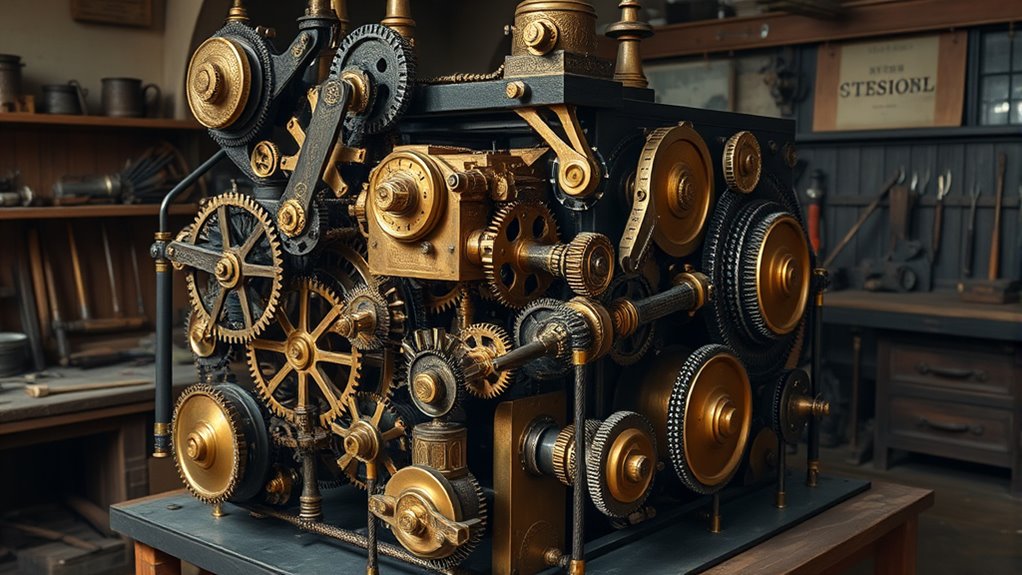 victorian era mechanical calculator