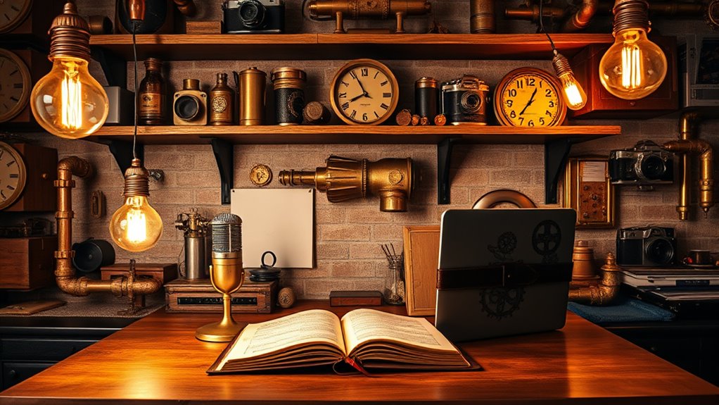 victorian futuristic mechanical aesthetic