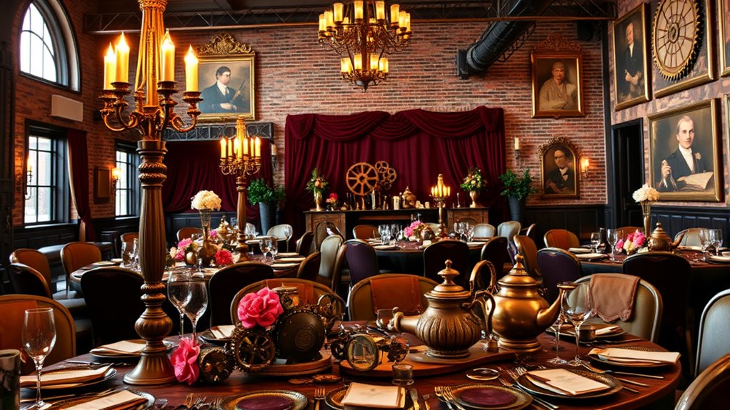 victorian industrial vintage wedding theme