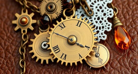 victorian inspired metallic accessories