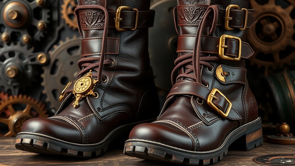 victorian inspired steampunk footwear