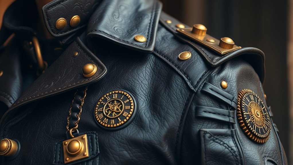 victorian leather accessories embellishment